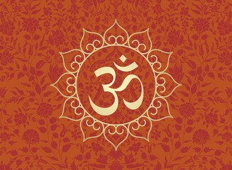 aum syllable , paisley design ,Hinduism , India	