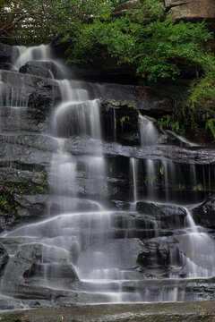 Rocky waterfall with good amount of water. © AlexandraDaryl