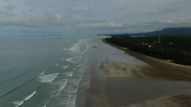 The Sematan Beach and Coastline of the most southern part of Sarawak and Borneo Island