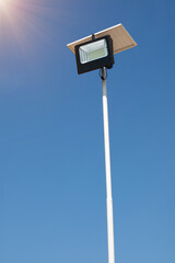 Solar LED light pole