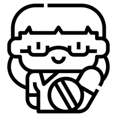 Obraz premium Pharmacist icon for web element , webpage, application, card, printing, social media, posts etc.