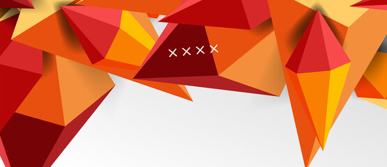 3d low poly abstract shape background vector illustration