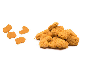 Nuggets isolated on a white background.