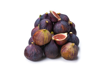 Tasty figs isolated on white background.