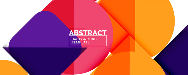 Simple circles and triangles abstract background. Vector illustration for covers, banners, flyers and posters and other designs