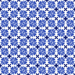 Azulejos portuguese traditional ornamental tile