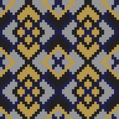 Mustard Argyle Seamless Pattern Background