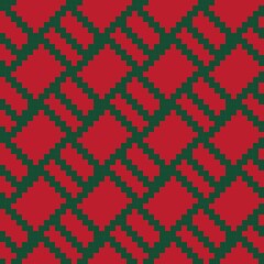 Christmas Argyle Seamless Pattern Background