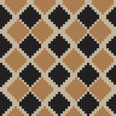 Brown Argyle Seamless Pattern Background