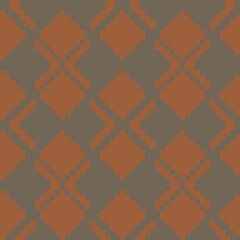 Brown Argyle Seamless Pattern Background