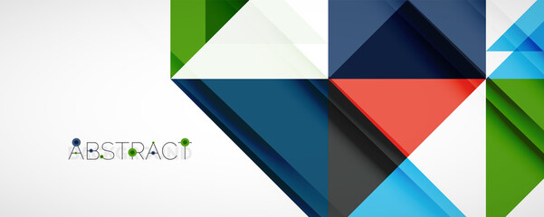 Geometric abstract background. Techno color triangle shapes. Vector illustration for covers, banners, flyers and posters and other designs