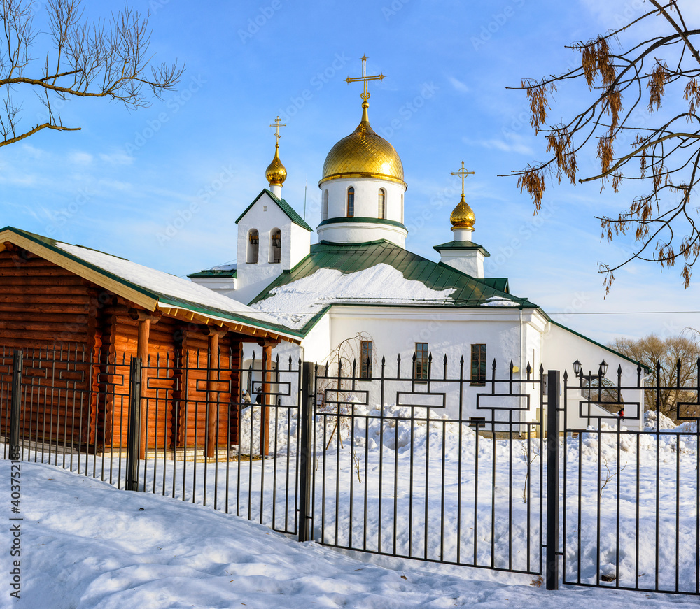 Wall mural holy trinity cathedral in kolpino санкт-петербург. россия.