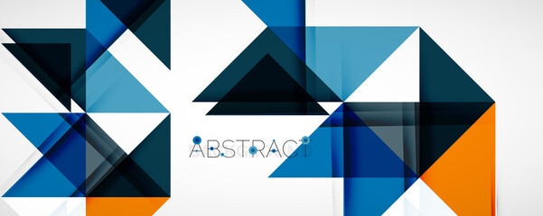 Geometric abstract background. Techno color triangle shapes. Vector illustration for covers, banners, flyers and posters and other designs