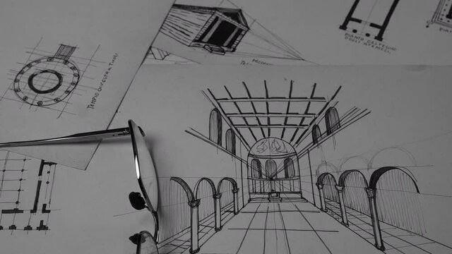 Disegni  interni di chiese