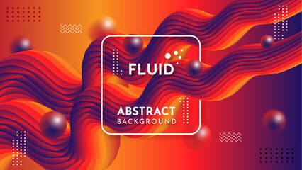 Abstract fluid background with 3d flow lines.