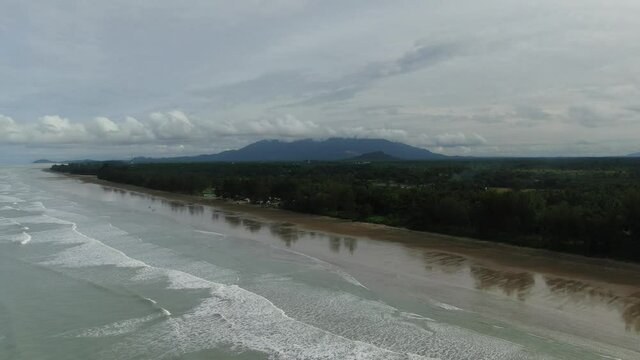 The Sematan Beach and Coastline of the most southern part of Sarawak and Borneo Island