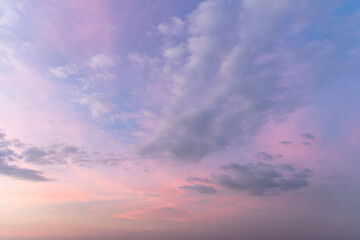The nature of twilight sky with cloud in sunset time.