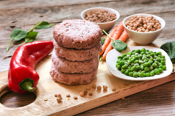 Veggie burger patties or plant based meat - 403754960