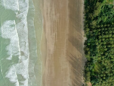 The Sematan Beach and Coastline of the most southern part of Sarawak and Borneo Island