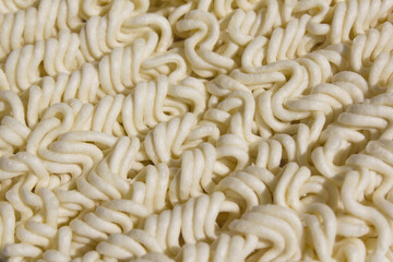 close up dry instant noodles.