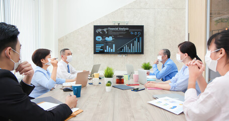 teamwork has a business meeting
