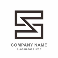 Fototapeta premium Geometric Square Letter S Business Company Vector Logo Design