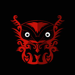 Red and Black tribal art