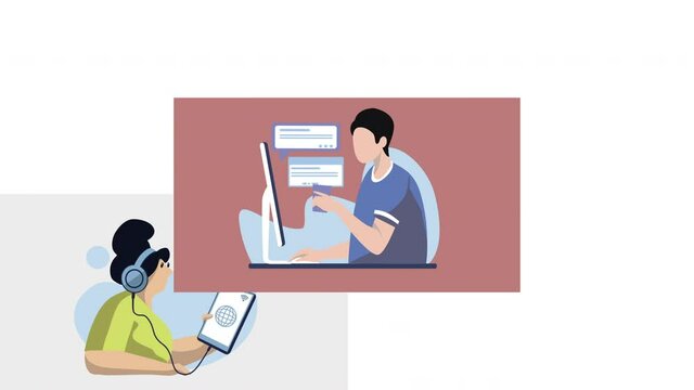 Video conference background design in 4k video.