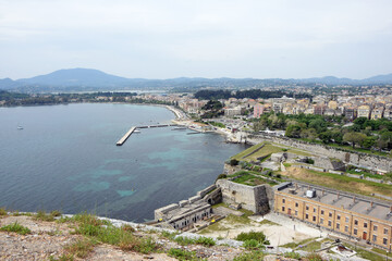 Fototapeta na wymiar Blick auf Korfu-Stadt