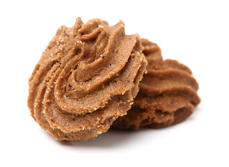 Cookies on white background