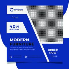 Modern furniture social media post or instagram post template