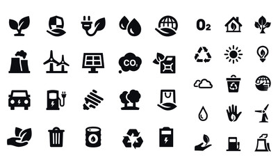  Ecology Icons vector design 