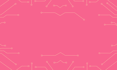 Pink and gold electronic circuit board background