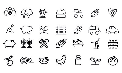  Farming Icons vector design 