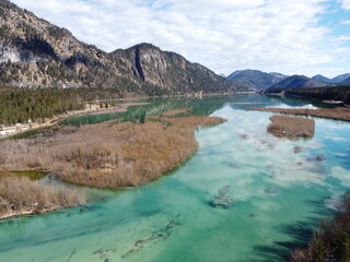 Isar , Walchensee und Sylvensteinsee Luftbilder