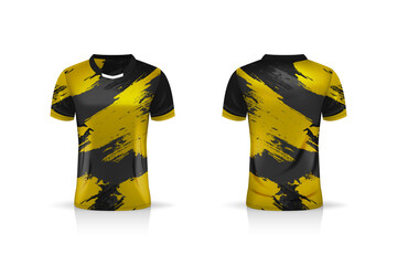 Specification Soccer Sport , Esport Gaming T Shirt Jersey template. mock up uniform . Vector Illustration design