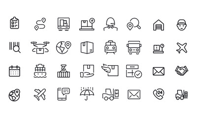Logistics icons vector design 