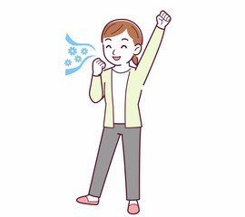 Young woman in a cardigan_smell