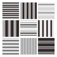 ストライプ パターン シンプル モノクロ