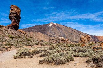 View of the inactive volcano Teide from the Teide National Park, Tenerife, Canary Islands, Spain, Europe.