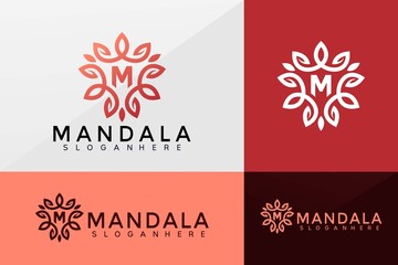 Mandala Boutique logo vector, Lotus logos design, modern logo, Logo Designs Vector Illustration Template