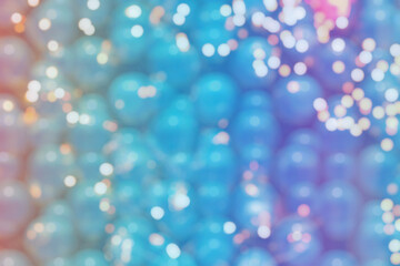 Abstract background of transparent spheres, soap bubbles, soft focus, 3d render