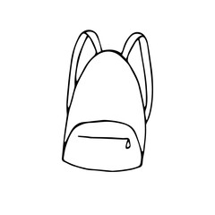 Travel rucksack, vector illustration, hand drawing sketch