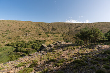 Fototapeta na wymiar mountainous landscape of Sierra Nevada in southern Spain