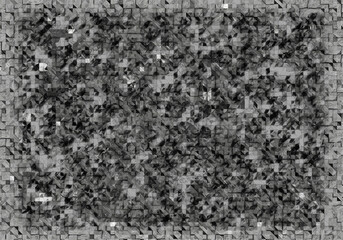 Abstract grey metallic tiled background, 3d render