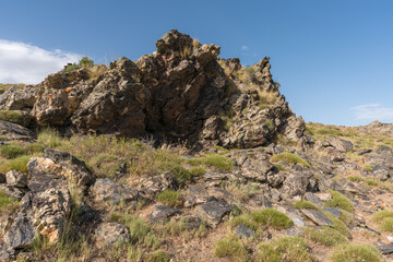 Fototapeta na wymiar rocks in the Sierra Nevada mountain