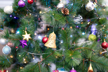 Christmas decorations on the New Year tree