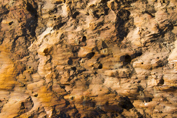 Extreme macro close up of surface Rock pattern. Stone texture and background. Rock Abstract Background