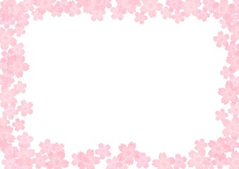 画面が桜の花で囲まれたフレーム素材 no.04

