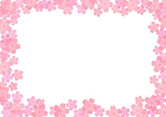 画面が桜の花で囲まれたフレーム素材 no.03
